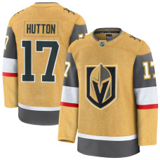 Youth Vegas Golden Knights #17 Ben Hutton Home Authentic Premium Gold Jersey
