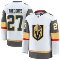 Youth Vegas Golden Knights #27 Shea Theodore Away Premium White Jersey