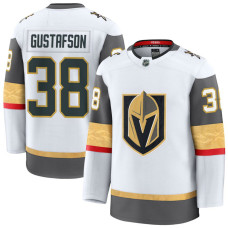 Vegas Golden Knights #38 Jordan Gustafson Away Premium White Jersey