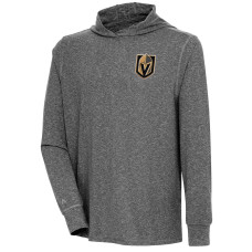 Vegas Golden Knights Antigua Saga Pullover Hoodie - Heather Black