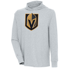 Vegas Golden Knights Antigua Saga Heather Gray Pullover Hoodie