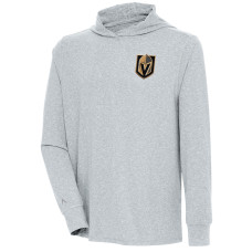 Vegas Golden Knights Antigua Saga Heather Gray Pullover Hoodie