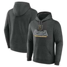 Vegas Golden Knights 2023 Western Conference Champions Locker Room Heather Charcoal Pullover Hoodie