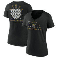 Vegas Golden Knights Women's 2023 Stanley Cup Champions Jersey Roster V-Neck Black T-Shirt