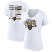 Vegas Golden Knights Women's 2023 Stanley Cup Final Plus Size Roster V-Neck White T-Shirt Vegas Golden Knights Women's 2023 Stanley Cup Final Plus Size Roster V-Neck White T-Shirt