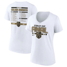 Vegas Golden Knights Women's 2023 Stanley Cup Final Plus Size Roster V-Neck White T-Shirt Vegas Golden Knights Women's 2023 Stanley Cup Final Plus Size Roster V-Neck White T-Shirt