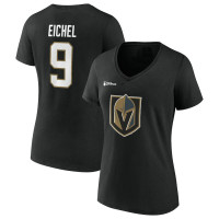 Jack Eichel Vegas Golden Knights Women's 2023 Stanley Cup Champions Plus Size CUSTOM V-Neck Black T-Shirt