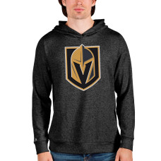Vegas Golden Knights Antigua Absolute Heathered Black Pullover Hoodie