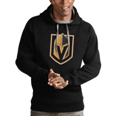 Vegas Golden Knights Antigua Logo Victory Black Pullover Hoodie