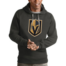 Vegas Golden Knights Antigua Logo Victory Pullover Charcoal Hoodie