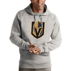 Vegas Golden Knights Antigua Logo Victory Heathered Gray Pullover Hoodie