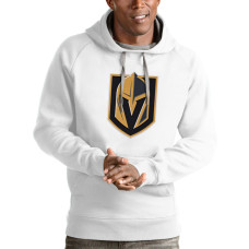 Vegas Golden Knights Antigua Logo Victory White Pullover Hoodie