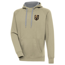 Vegas Golden Knights Antigua Victory Khaki Pullover Hoodie