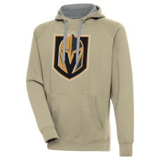 Vegas Golden Knights Antigua Victory Khaki Pullover Hoodie
