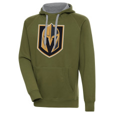 Vegas Golden Knights Antigua Victory Olive Pullover Hoodie
