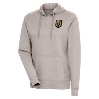 Vegas Golden Knights Antigua Women's Action Chenille Oatmeal Pullover Hoodie