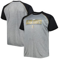 Vegas Golden Knights Big & Tall Logo Raglan Heather Gray T-Shirt Vegas Golden Knights Big & Tall Logo Raglan Heather Gray T-Shirt