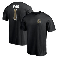 Vegas Golden Knights Number One Dad Logo Black T-Shirt Vegas Golden Knights Number One Dad Logo Black T-Shirt