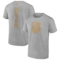 Vegas Golden Knights Personalized CUSTOM Heather Gray T-Shirt