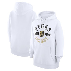 Vegas Golden Knights G-III 4Her by Carl Banks Women's City Graphic Fleece White Pullover Hoodie