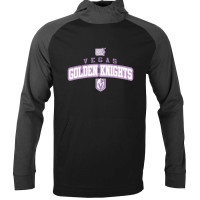 Vegas Golden Knights Levelwear Hockey Fights Cancer Uproar Raglan Black Pullover Hoodie