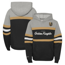 Vegas Golden Knights Mitchell & Ness Youth Head Coach Pullover Gray Hoodie Vegas Golden Knights Mitchell & Ness Youth Head Coach Pullover Gray Hoodie