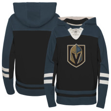 Vegas Golden Knights Preschool Ageless Revisited Lace-Up V-Neck Black Pullover Hoodie