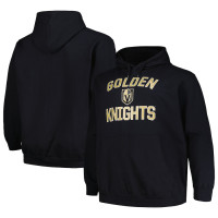 Vegas Golden Knights Profile Big & Tall Arch Over Logo Black Pullover Hoodie