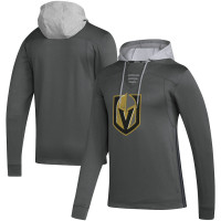 Vegas Golden Knights Refresh Skate Lace AEROREADY Pullover Gray Hoodie