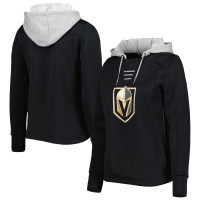 Vegas Golden Knights Women's Skate Lace Primeblue Team Black Pullover Hoodie