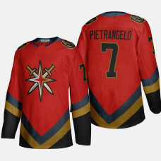 Men Vegas Golden Knights Alex Pietrangelo #7 2021 Season Reverse Retro Fourth Authentic Red Jersey