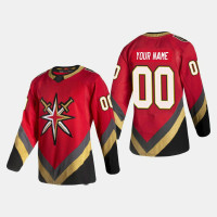 Men's Vegas Golden Knights Custom #00 2021 Season Reverse Retro Authentic Pro Special Edition Red Jersey Men's Vegas Golden Knights Custom #00 2021 Season Reverse Retro Authentic Pro Special Edition Red Jersey