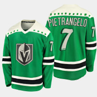 Men's Vegas Golden Knights Alex Pietrangelo #7 2021 St. Patrick's Day Green Jersey
