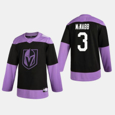 Golden Knights Brayden McNabb #3 Hockey Fights Cancer Practice Black Jersey