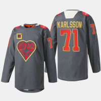 William Karlsson Vegas Golden Knights DonorAwareness 2022 Black #71 Jersey Warm-Up