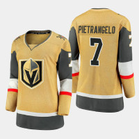 Women's Vegas Golden Knights Alex Pietrangelo #7 2020-21 Alternate Breakaway Player Gold Jersey