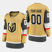 Women's Vegas Golden Knights Custom #00 2020-21 Alternate Premier Gold Jersey Women's Vegas Golden Knights Custom #00 2020-21 Alternate Premier Gold Jersey