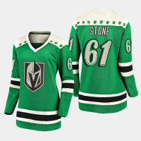 Women Vegas Golden Knights Mark Stone 2021 St. Patrick's Day Green Jersey