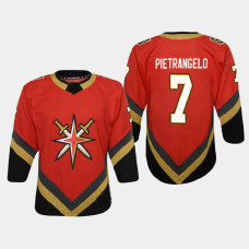 Youth Vegas Golden Knights Alex Pietrangelo #7 Reverse Retro Replica 2020-21 Red Jersey