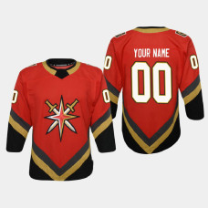 Youth Vegas Golden Knights Custom #00 Reverse Retro Replica 2020-21 Red Jersey Youth Vegas Golden Knights Custom #00 Reverse Retro Replica 2020-21 Red Jersey
