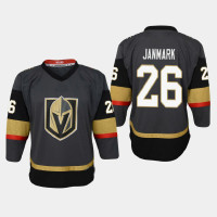 Youth Vegas Golden Knights Mattias Janmark #26 Home 2021 Jersey Black